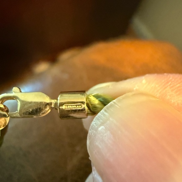 14K Gold Amethyst & Peridot Pendant Necklace - Picture 5 of 5